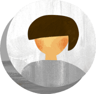 丸いバッチのイラスト